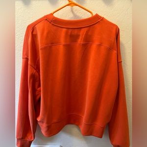 Lululemon Softstreme Cropped Crew Sweatshirt Solar Orange